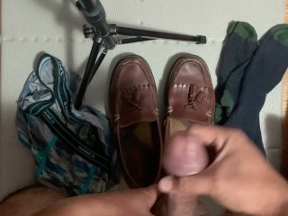 Cumshot On High Man's Loafers